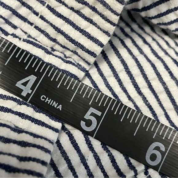 J Crew Cotton Blue & White Nautical Striped Cotton Shorts Women’s 0 - Picture 9 of 9